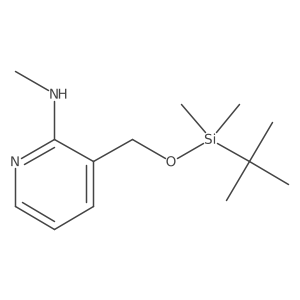 3-(((Tert-butyldimethylsilyl)oxy)methyl)-N-methylpyridin-2-amine结构式