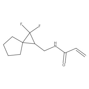 N-({2,2-difluorospiro[2.4]heptan-1-yl}methyl)prop-2-enamide结构式