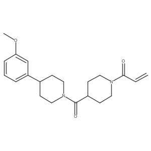 1-[4-[4-(3-Methoxyphenyl)piperidine-1-carbonyl]piperidin-1-yl]prop-2-en-1-one结构式