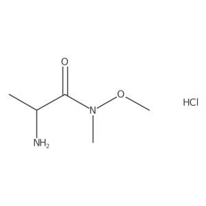 2-Amino-N-methoxy-N-methylpropanamidehydrochloride Structure
