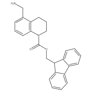 (9H-fluoren-9-yl)methyl 5-(aminomethyl)-1,2,3,4-tetrahydroquinoline-1-carboxylate结构式