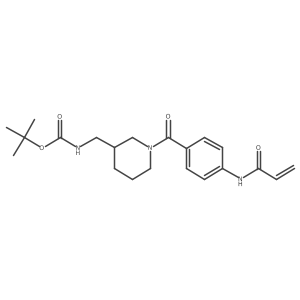 tert-butyl N-({1-[4-(prop-2-enamido)benzoyl]piperidin-3-yl}methyl)carbamate结构式