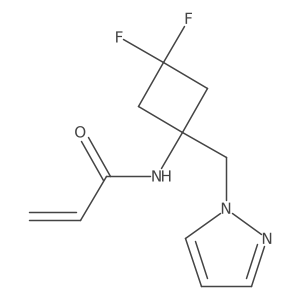 N-(1-((1H-Pyrazol-1-yl)methyl)-3,3-difluorocyclobutyl)acrylamide结构式