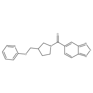 2,1,3-Benzothiadiazol-5-yl-[3-(pyridin-2-yloxymethyl)pyrrolidin-1-yl]methanone结构式