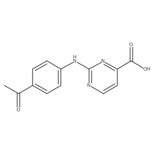 2-[(4-Acetylphenyl)amino]pyrimidine-4-carboxylic acid Structure
