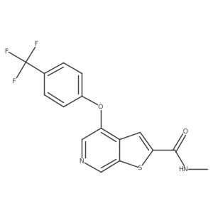 N-Methyl-4-(4-(trifluoromethyl)phenoxy)thieno(2,3-C)pyridine-2-carboxamide结构式