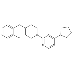 2-{4-[(2-Fluorophenyl)methyl]piperazin-1-yl}-4-(pyrrolidin-1-yl)pyrimidine Structure