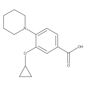 3-(Cyclopropyloxy)-4-(1-piperidinyl)benzoic acid结构式