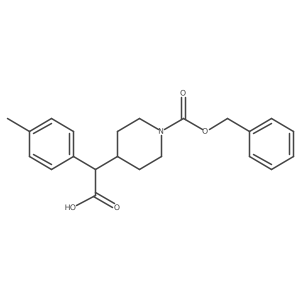 2-{1-[(Benzyloxy)carbonyl]piperidin-4-yl}-2-(4-methylphenyl)acetic acid结构式