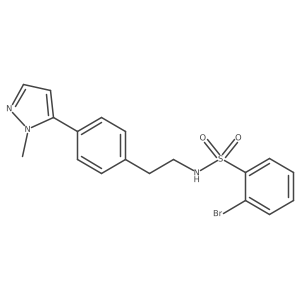 2-bromo-N-{2-[4-(1-methyl-1H-pyrazol-5-yl)phenyl]ethyl}benzene-1-sulfonamide Structure