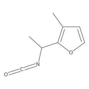 2-(1-Isocyanatoethyl)-3-methylfuran Structure