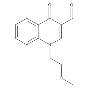 1,4-Dihydro-1-(2-methoxyethyl)-4-oxo-3-quinolinecarboxaldehyde结构式