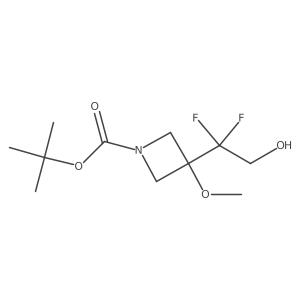 Tert-butyl 3-(1,1-difluoro-2-hydroxyethyl)-3-methoxyazetidine-1-carboxylate Structure