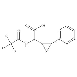 2-(2-Phenylcyclopropyl)-2-(2,2,2-trifluoroacetamido)acetic acid Structure