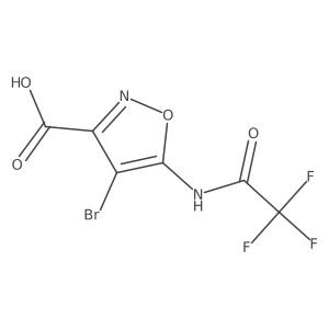 4-bromo-5-[(2,2,2-trifluoroacetyl)amino]isoxazole-3-carboxylic acid Structure