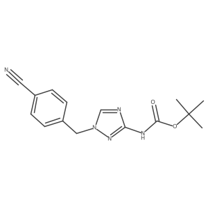 tert-butyl N-{1-[(4-cyanophenyl)methyl]-1H-1,2,4-triazol-3-yl}carbamate Structure