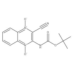 3-{[(Tert-butoxy)carbonyl]amino}-2-cyanoquinoxaline-1,4-diium-1,4-bis(olate) Structure