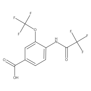 4-(2,2,2-Trifluoroacetamido)-3-(trifluoromethoxy)benzoic acid结构式