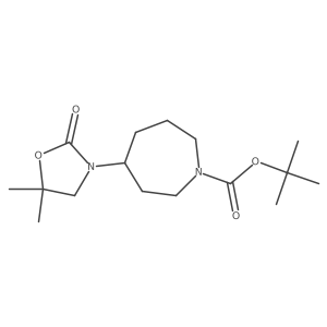 Tert-butyl 4-(5,5-dimethyl-2-oxo-1,3-oxazolidin-3-yl)azepane-1-carboxylate结构式
