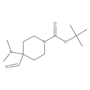 Tert-butyl 4-(dimethylamino)-4-formylpiperidine-1-carboxylate结构式