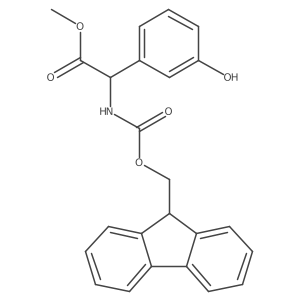 methyl 2-({[(9H-fluoren-9-yl)methoxy]carbonyl}amino)-2-(3-hydroxyphenyl)acetate Structure