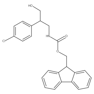 (9H-fluoren-9-yl)methyl N-[2-(4-chlorophenyl)-3-hydroxypropyl]carbamate结构式