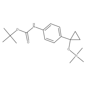 Tert-butyl (4-(1-((trimethylsilyl)oxy)cyclopropyl)phenyl)carbamate结构式