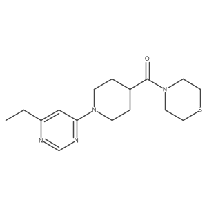 4-[1-(6-Ethylpyrimidin-4-yl)piperidine-4-carbonyl]thiomorpholine结构式