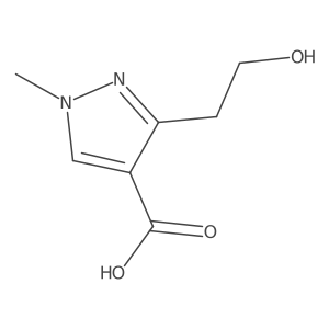 3-(2-hydroxyethyl)-1-methyl-1H-Pyrazole-4-carboxylic acid结构式