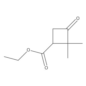 Ethyl 2,2-dimethyl-3-oxocyclobutane-1-carboxylate Structure