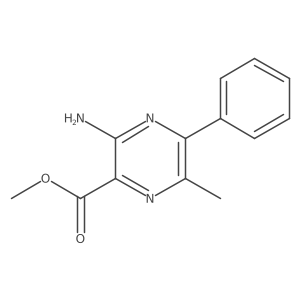2-Methoxycarbonyl-3-amino-5-phenyl-6-methyl-pyrazine结构式