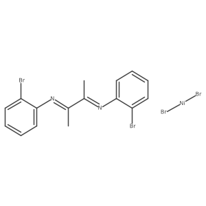 2,3-Bis[(N-2-bromophenyl)imino]butane-nickel(II)-dibromide结构式