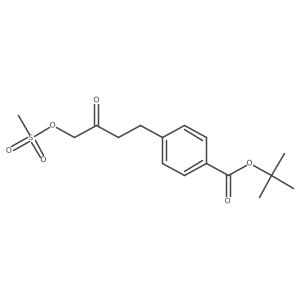 Tert-butyl 4-(4-methylsulfonyloxy-3-oxobutyl)benzoate结构式