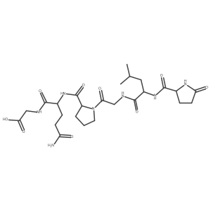 5-Oxo-L-prolyl-L-leucylglycyl-L-prolyl-L-glutaminylglycine Structure