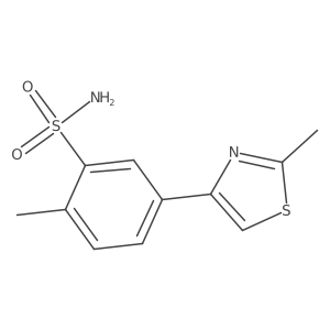 Benzenesulfonamide, 2-methyl-5-(2-methyl-4-thiazolyl)- Structure