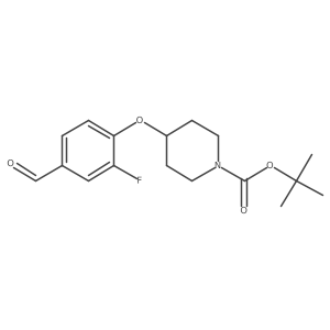 4-(2-Fluoro-4-formylphenoxy)piperidine-1-carboxylic acid tert-butyl ester结构式