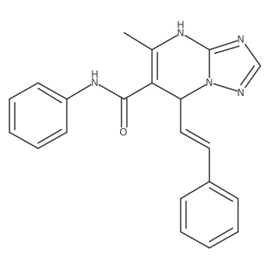 (E)-5-methyl-N-phenyl-7-styryl-4,7-dihydro-[1,2,4]triazolo[1,5-a]pyrimidine-6-carboxamide结构式