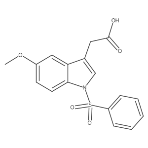 (1-Benzenesulfonyl-5-methoxy-1H-indol-3-yl)-acetic acid Structure