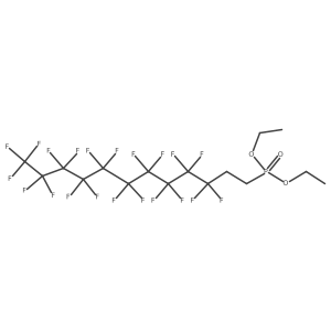 Diethyl (3,3,4,4,5,5,6,6,7,7,8,8,9,9,10,10,11,11,12,12,12-henicosafluorododecyl)phosphonate结构式