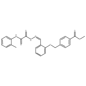 methyl 4-{[2-((E)-{[oxo(2-toluidino)acetyl]hydrazono}methyl)phenoxy]methyl}benzoate结构式