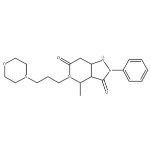 4-methyl-5-(3-morpholin-4-ylpropyl)-2-phenyl-3a,4,7,7a-tetrahydro-1H-pyrazolo[4,3-c]pyridine-3,6-dione结构式