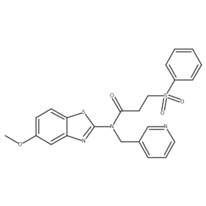 N-(5-methoxybenzo[d]thiazol-2-yl)-3-(phenylsulfonyl)-N-(pyridin-3-ylmethyl)propanamide Structure