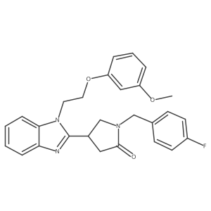 1-(4-fluorobenzyl)-4-{1-[2-(3-methoxyphenoxy)ethyl]-1H-benzimidazol-2-yl}pyrrolidin-2-one结构式