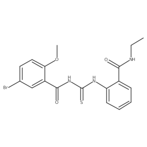 5-Bromo-N-[[[2-[(ethylamino)carbonyl]phenyl]amino]thioxomethyl]-2-methoxybenzamide Structure