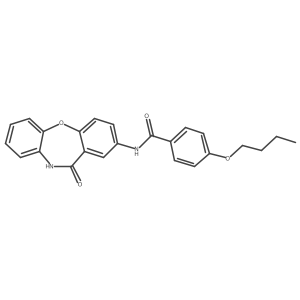 4-butoxy-N-(11-oxo-10,11-dihydrodibenzo[b,f][1,4]oxazepin-2-yl)benzamide结构式