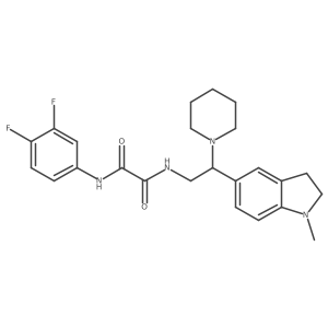 N1-(3,4-difluorophenyl)-N2-(2-(1-methylindolin-5-yl)-2-(piperidin-1-yl)ethyl)oxalamide Structure