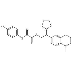 N-(4-chlorophenyl)-N'-[2-(1-methyl-1,2,3,4-tetrahydroquinolin-6-yl)-2-pyrrolidin-1-ylethyl]ethanediamide结构式