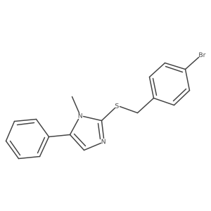 2-((4-bromobenzyl)thio)-1-methyl-5-phenyl-1H-imidazole Structure