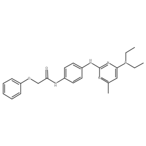 N-(4-{[4-(diethylamino)-6-methylpyrimidin-2-yl]amino}phenyl)-2-phenoxyacetamide结构式