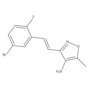 3-[2-(5-Bromo-2-fluorophenyl)ethenyl]-5-methyl-4-isoxazolamine Structure
